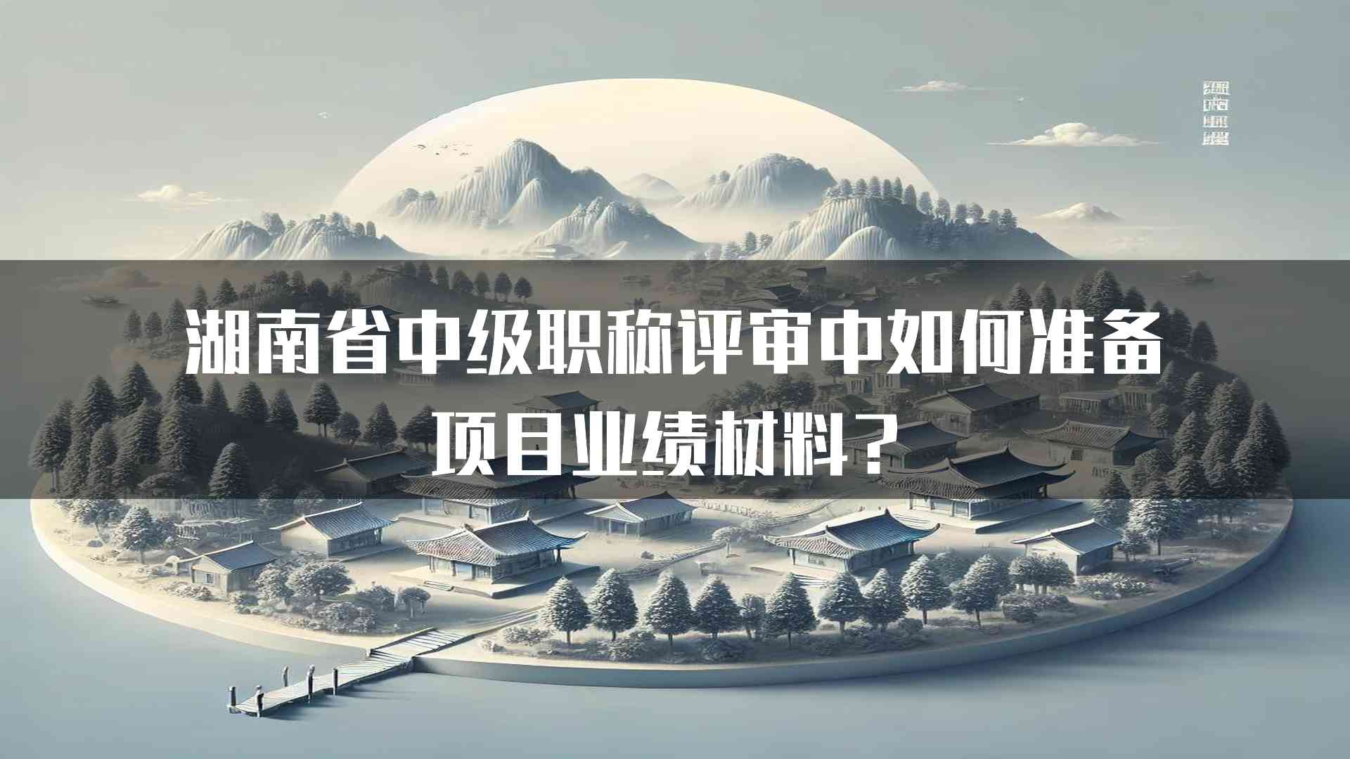 湖南省中级职称评审中如何准备项目业绩材料？