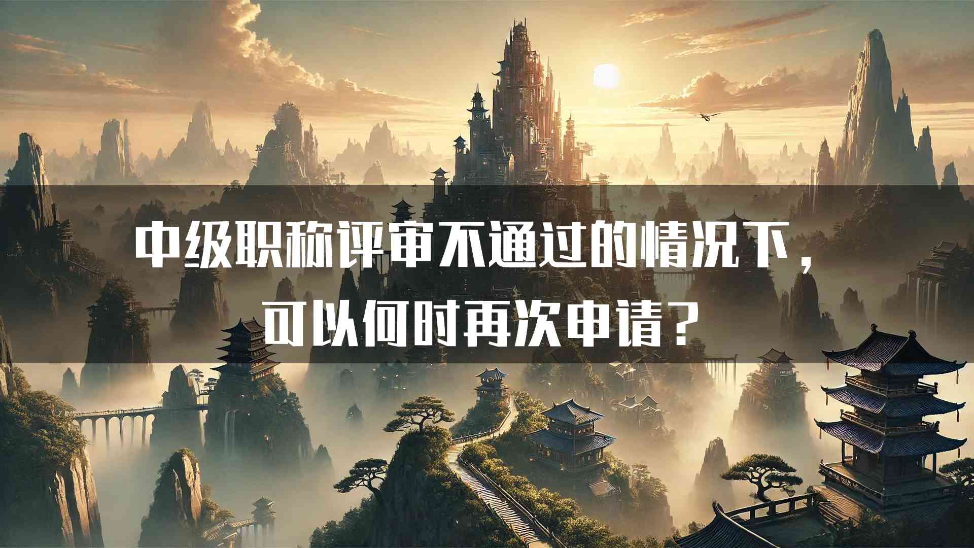 中级职称评审不通过的情况下，可以何时再次申请？