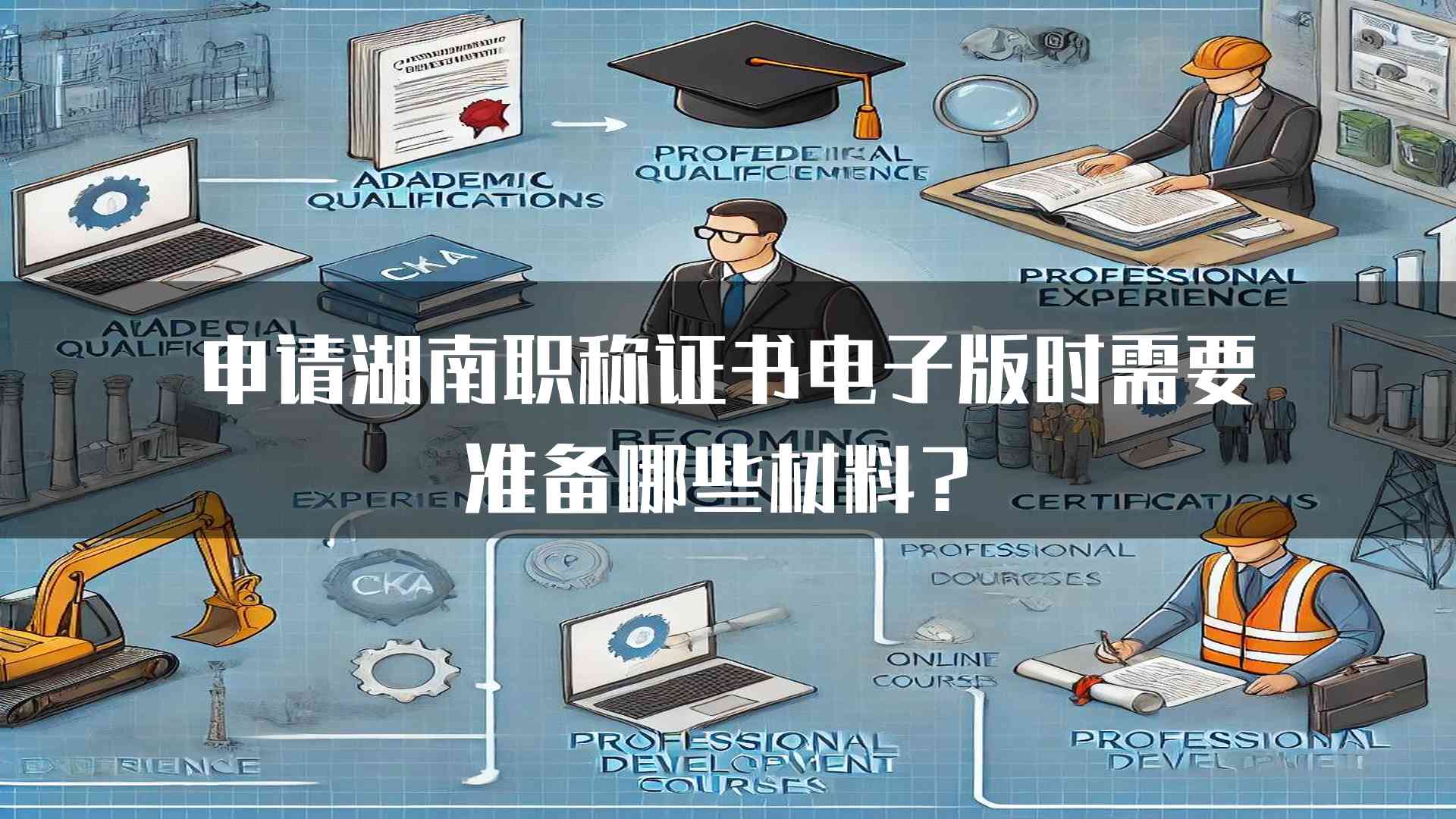 申请湖南职称证书电子版时需要准备哪些材料？