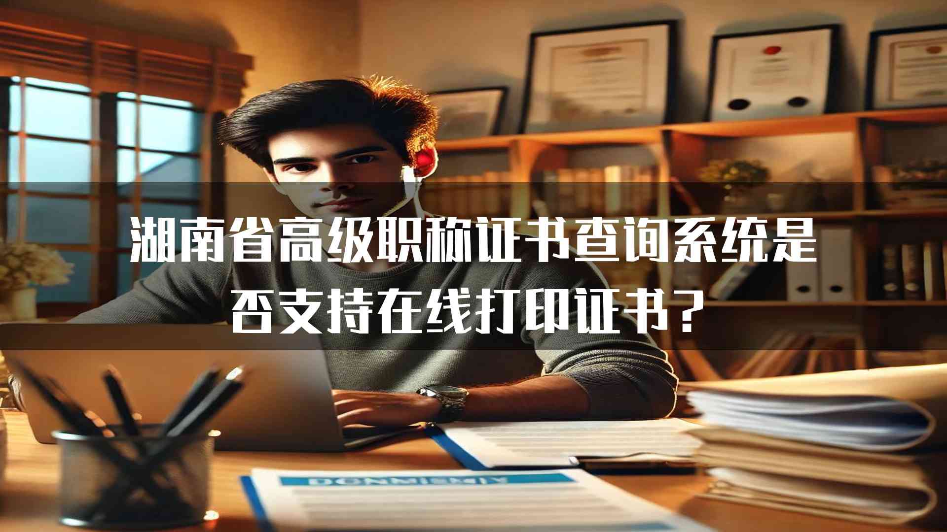 湖南省高级职称证书查询系统是否支持在线打印证书？