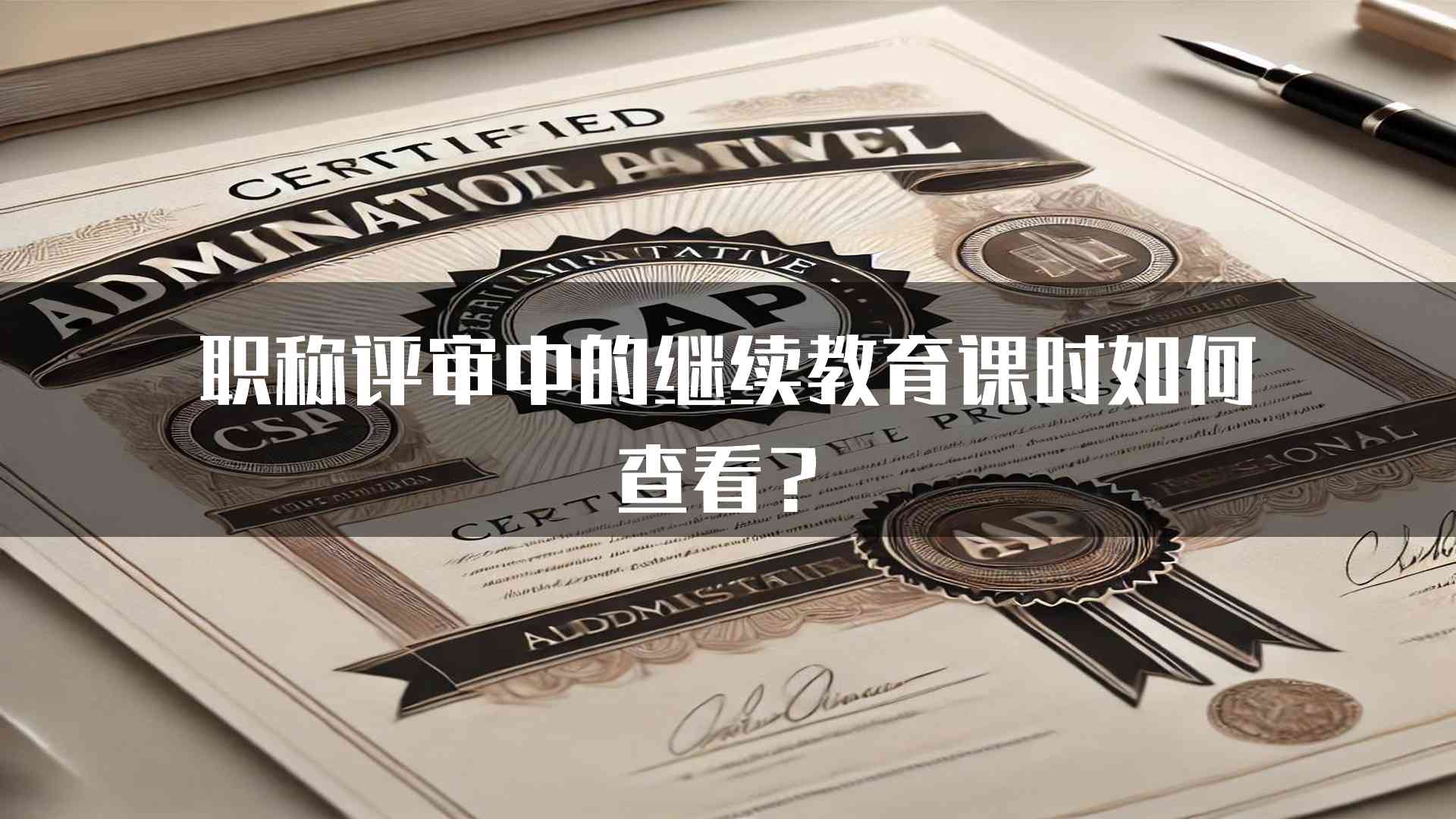 职称评审中的继续教育课时如何查看？