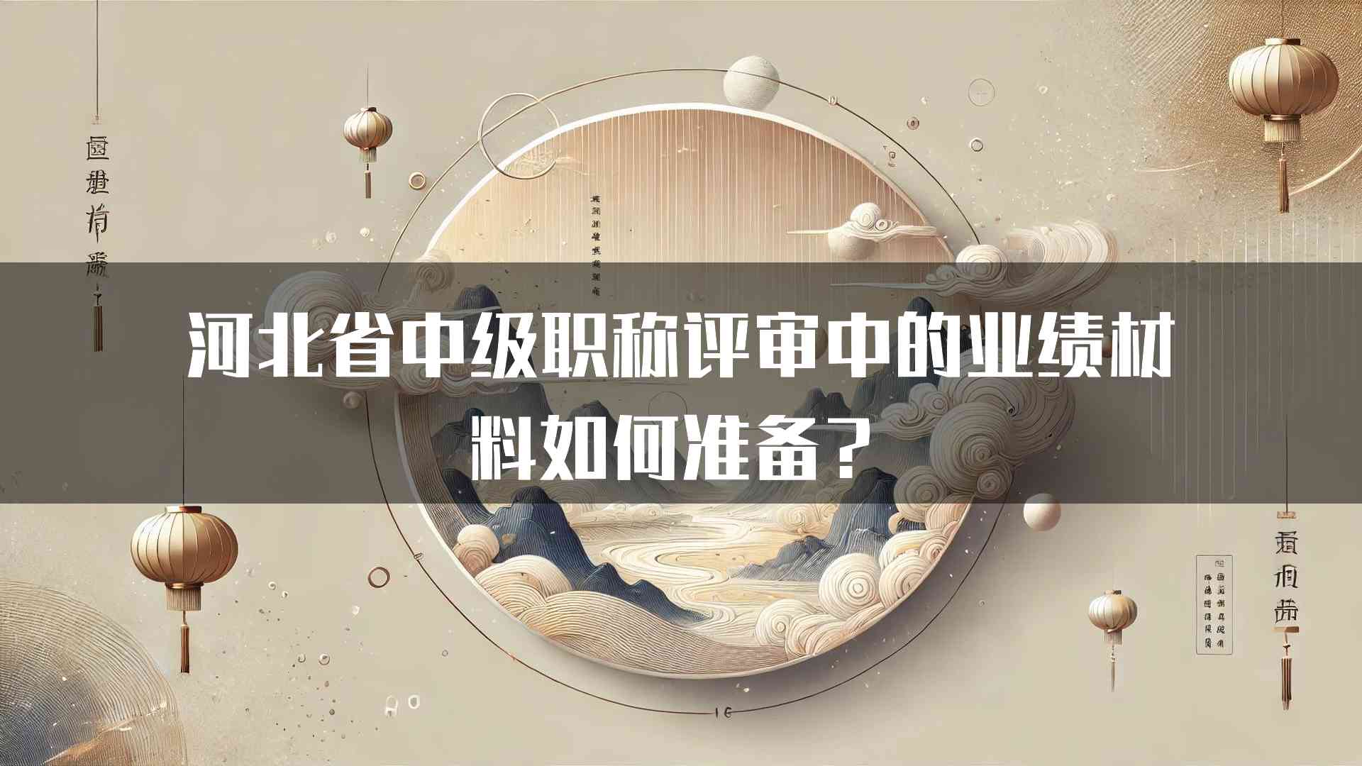 河北省中级职称评审中的业绩材料如何准备？