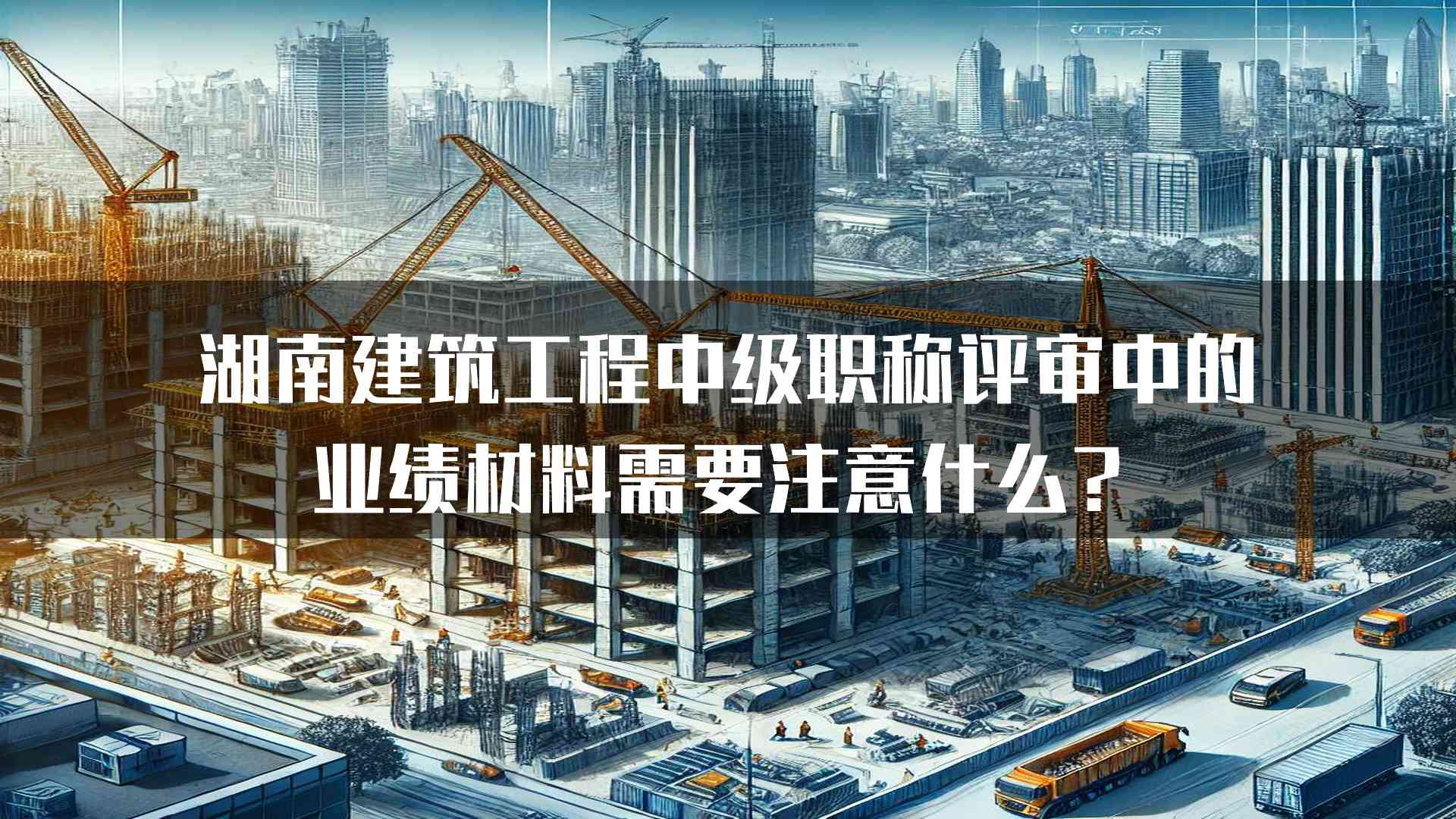 湖南建筑工程中级职称评审中的业绩材料需要注意什么？