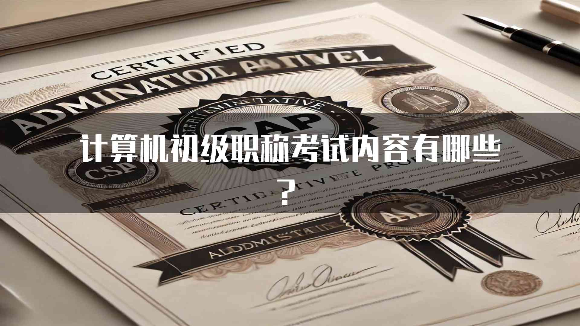 计算机初级职称考试内容有哪些？