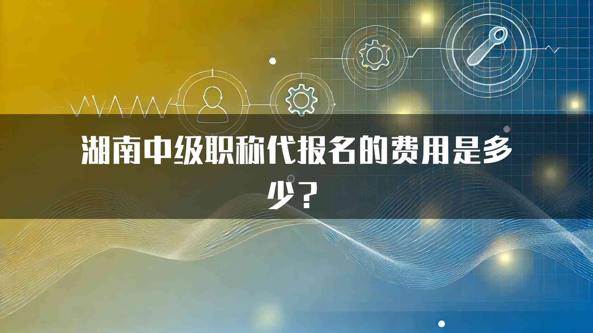 湖南中级职称代报名的费用是多少？