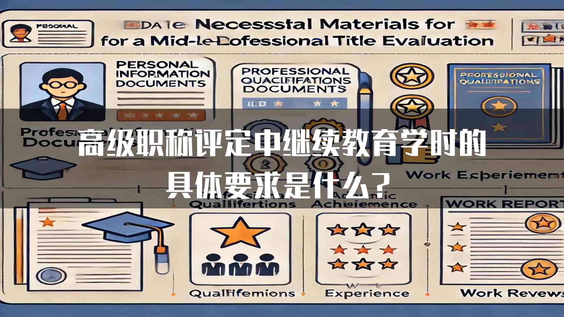 高级职称评定中继续教育学时的具体要求是什么？