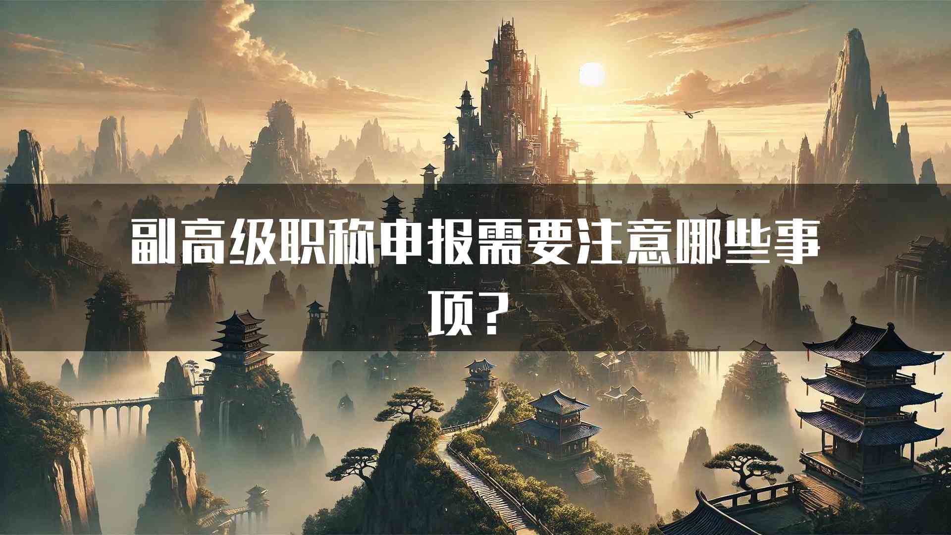 副高级职称申报需要注意哪些事项？