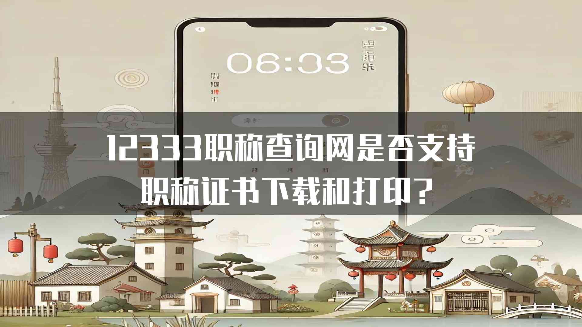 12333职称查询网是否支持职称证书下载和打印？