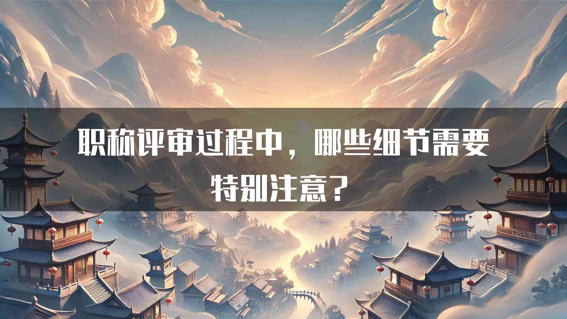 职称评审过程中，哪些细节需要特别注意？