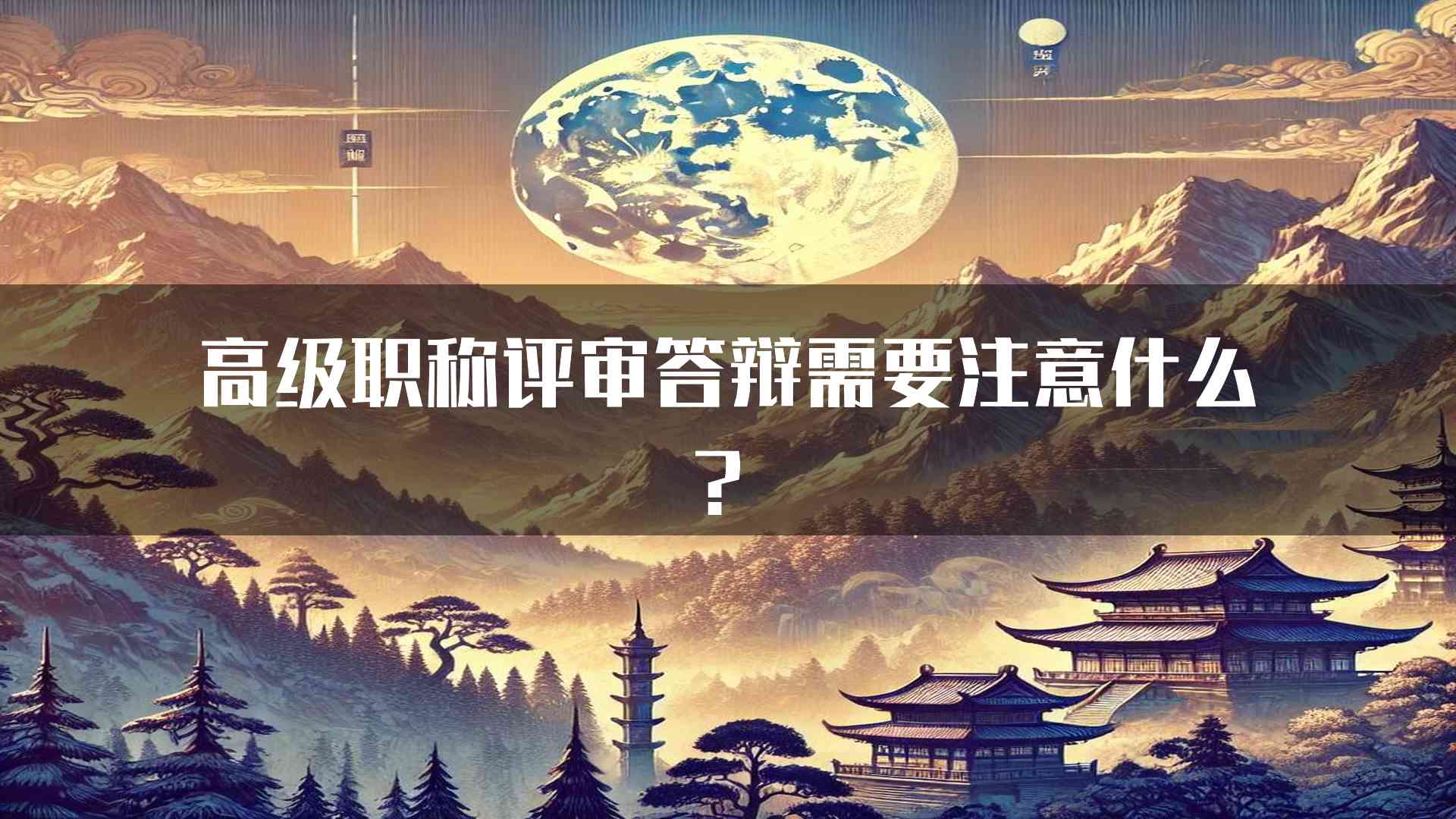 高级职称评审答辩需要注意什么？