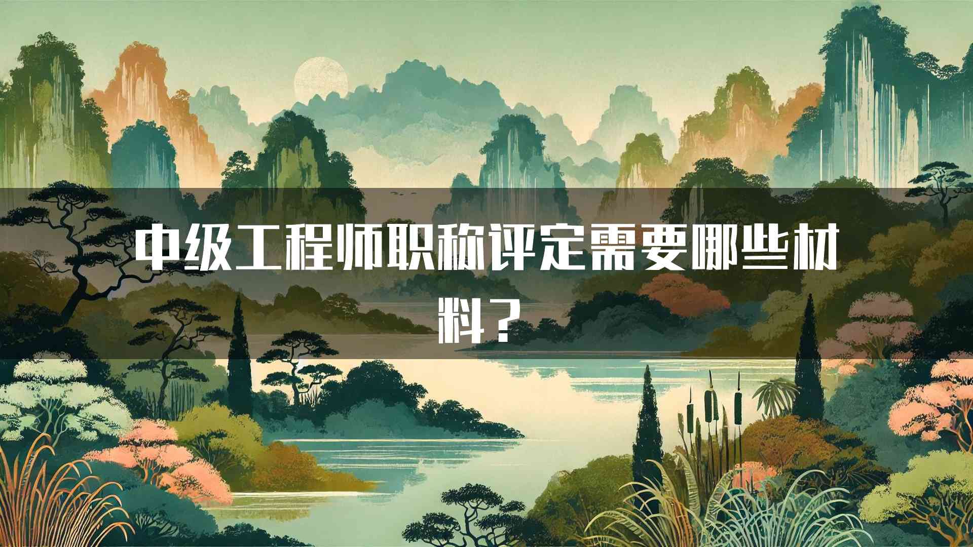 中级工程师职称评定需要哪些材料？