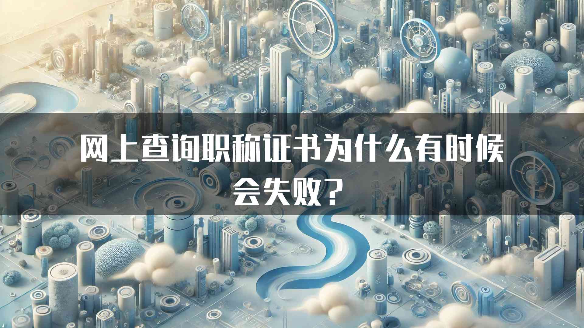 网上查询职称证书为什么有时候会失败？