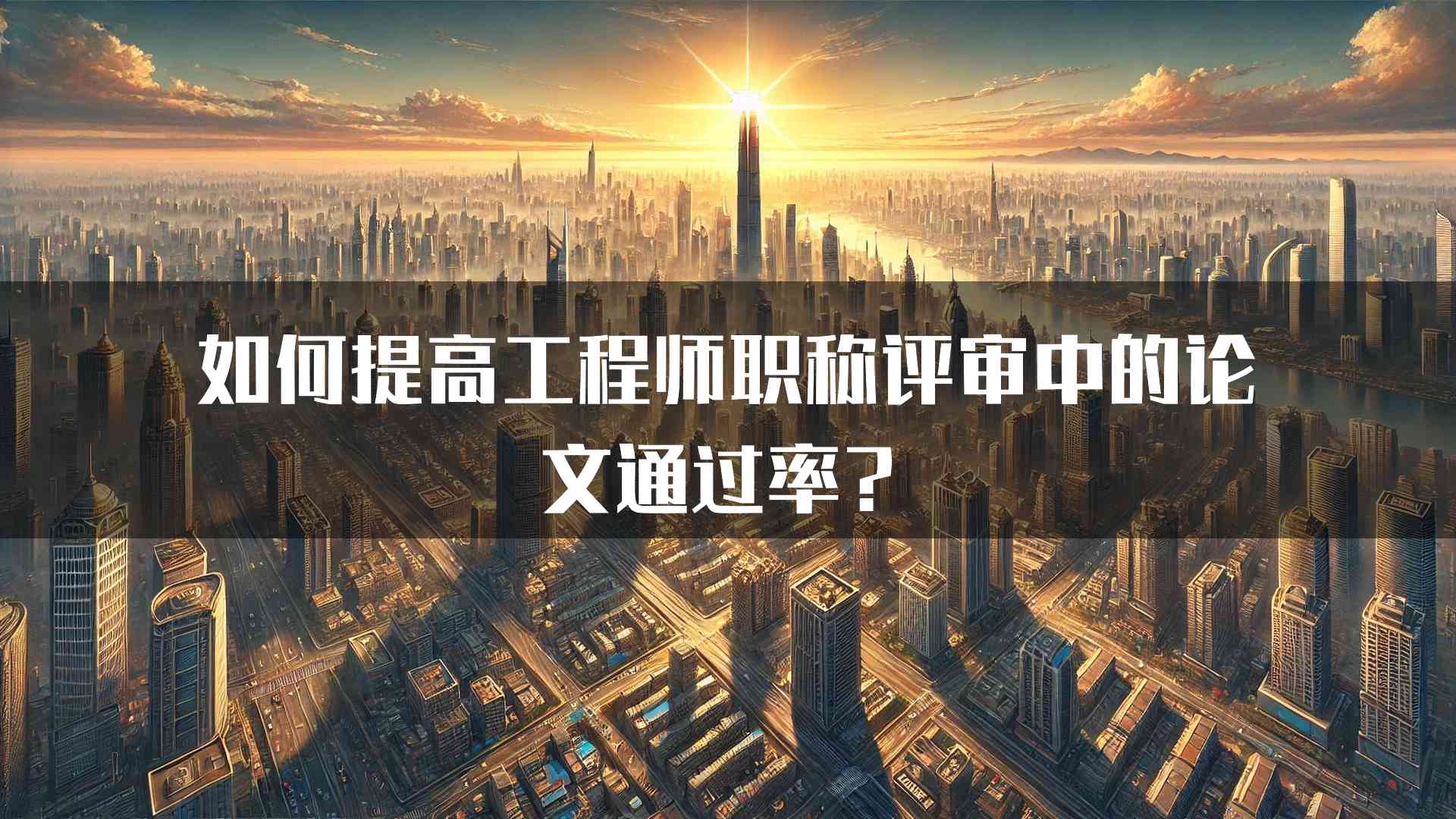 如何提高工程师职称评审中的论文通过率？