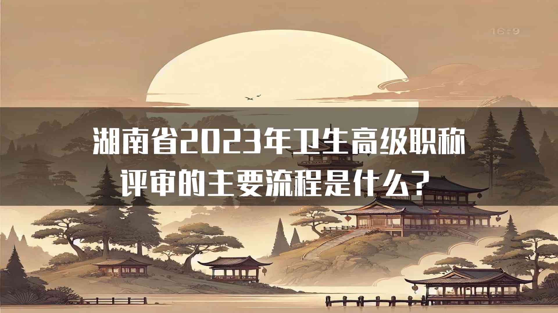 湖南省2023年卫生高级职称评审的主要流程是什么？