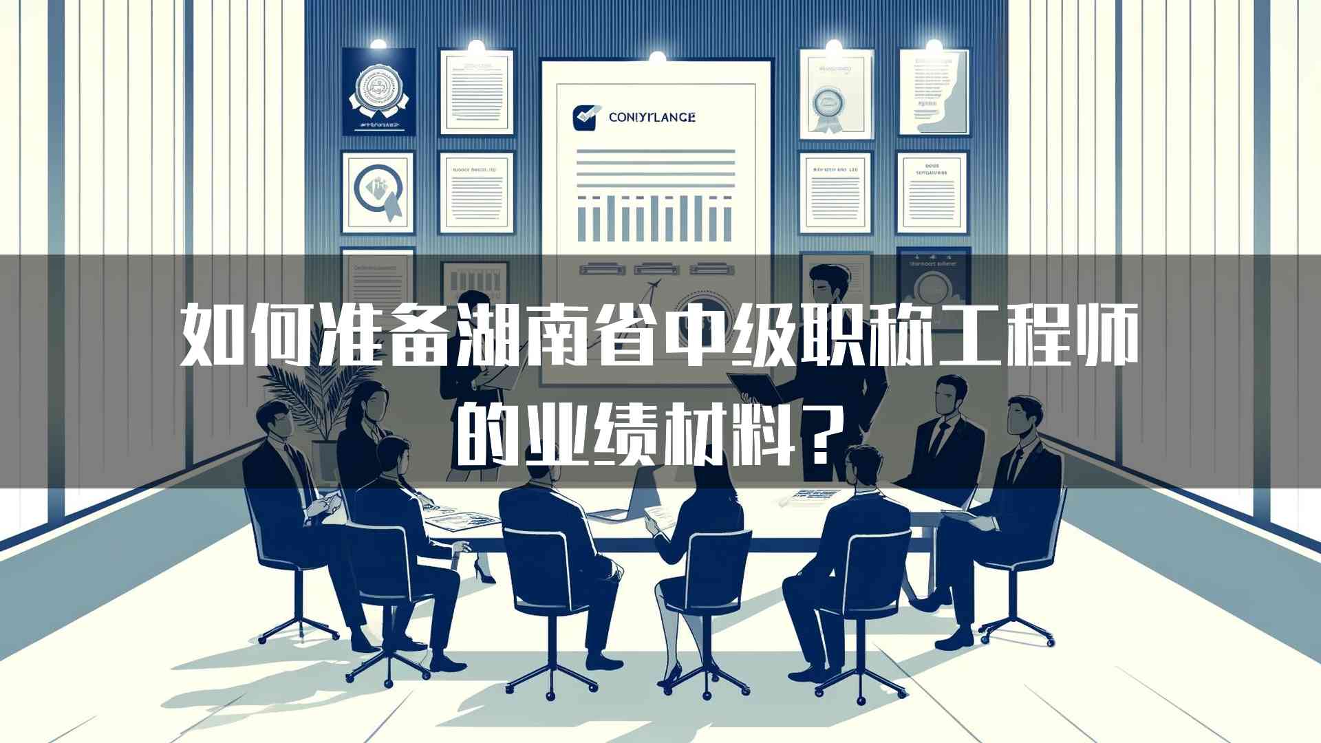 如何准备湖南省中级职称工程师的业绩材料？