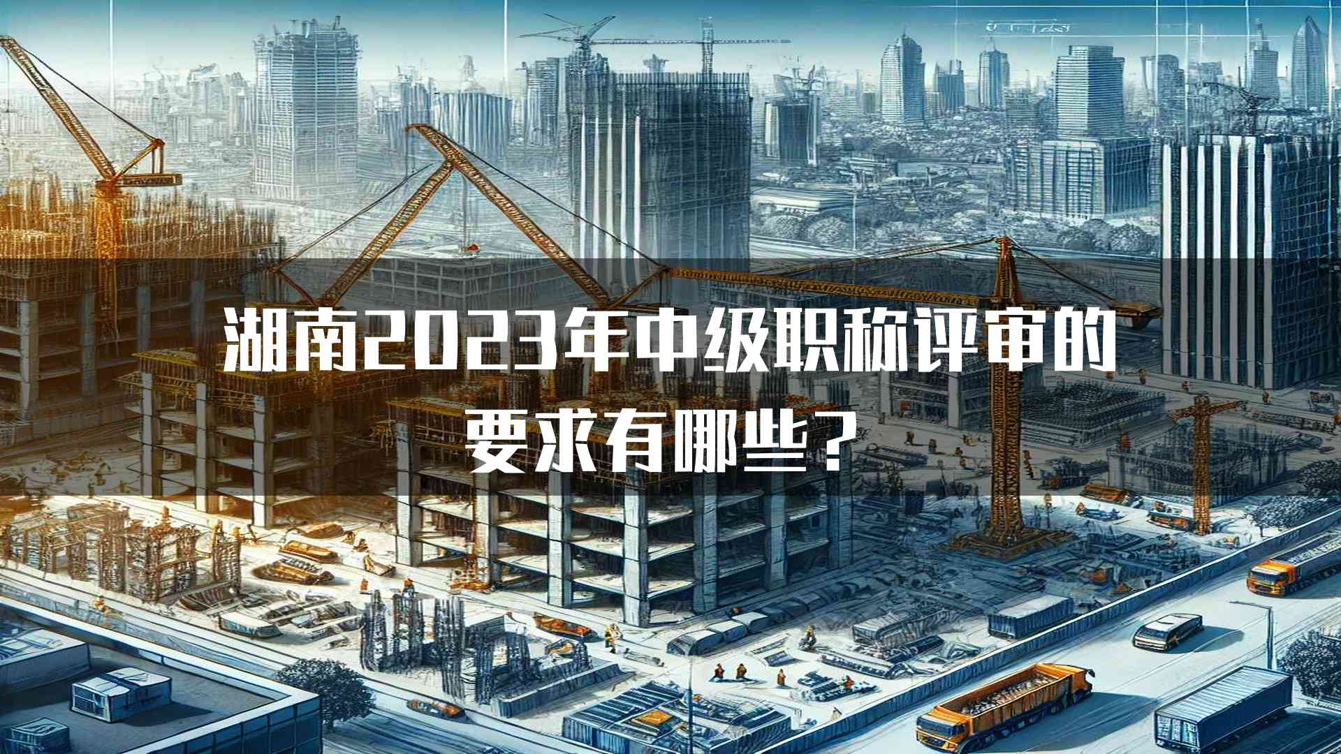 湖南2023年中级职称评审的要求有哪些？