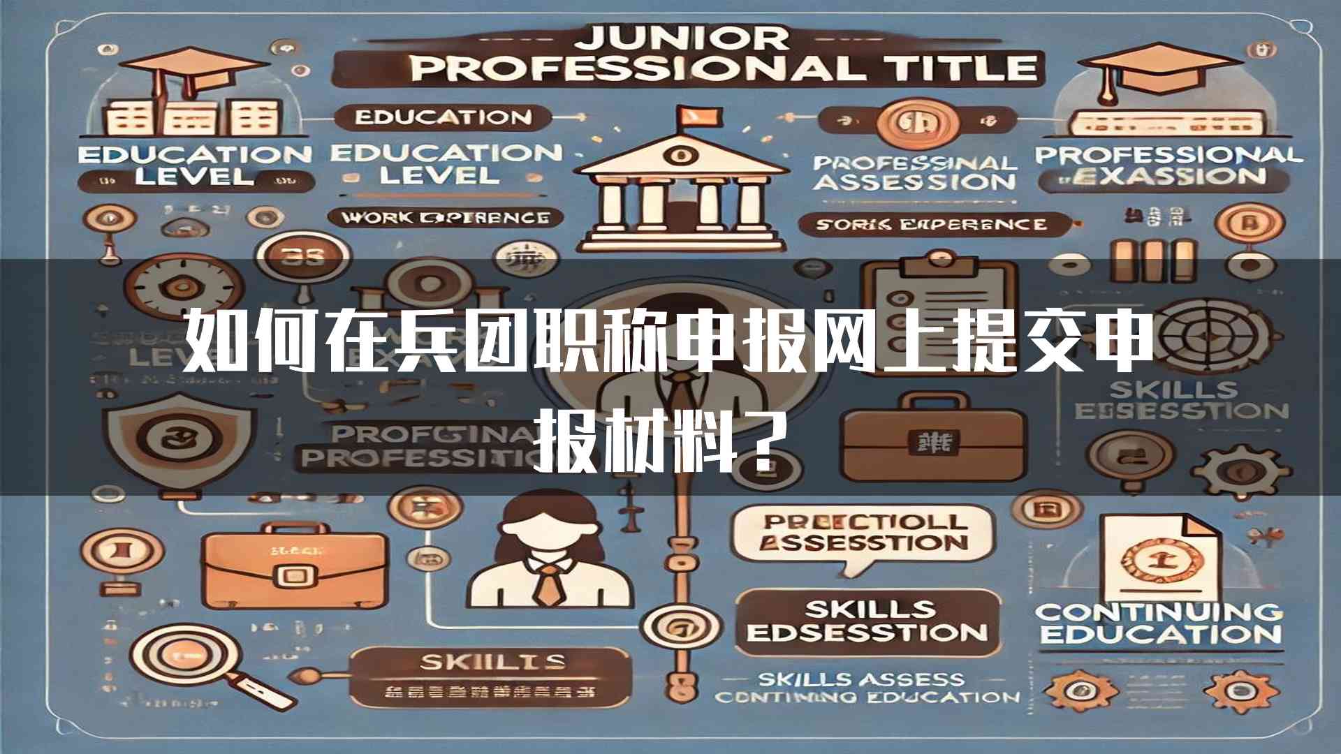 如何在兵团职称申报网上提交申报材料？