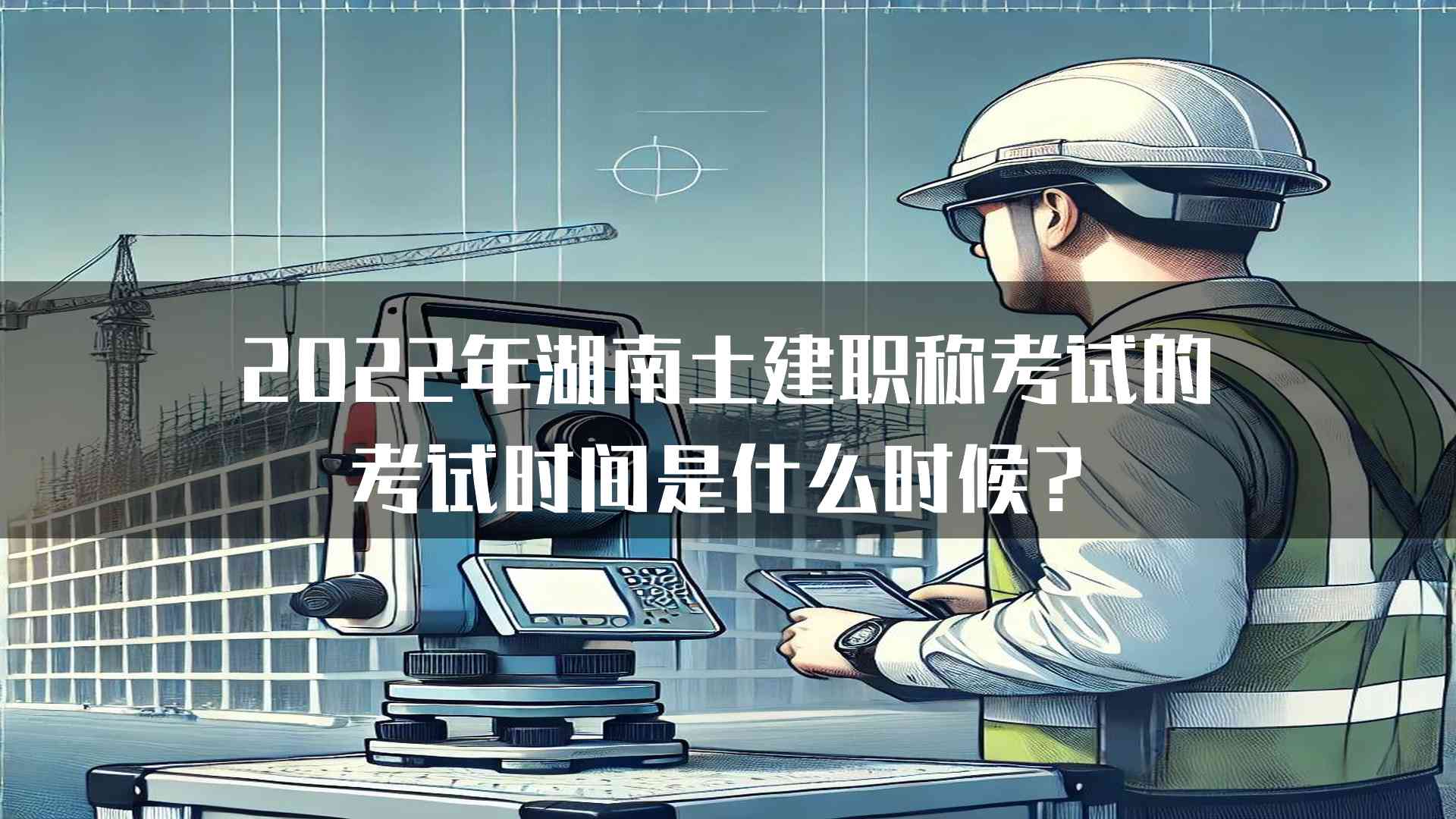 2022年湖南土建职称考试的考试时间是什么时候？