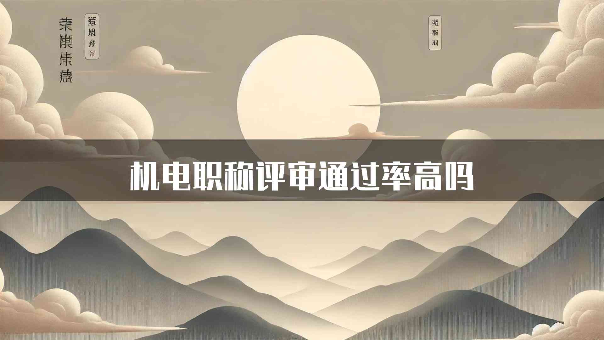 机电职称评审通过率高吗