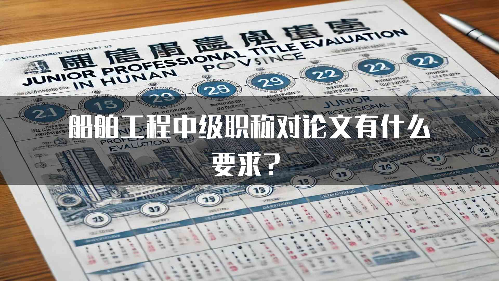 船舶工程中级职称对论文有什么要求？