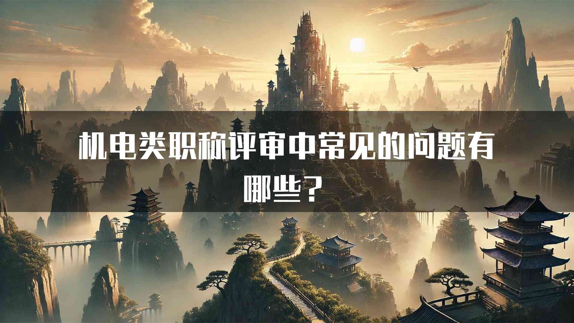 机电类职称评审中常见的问题有哪些？