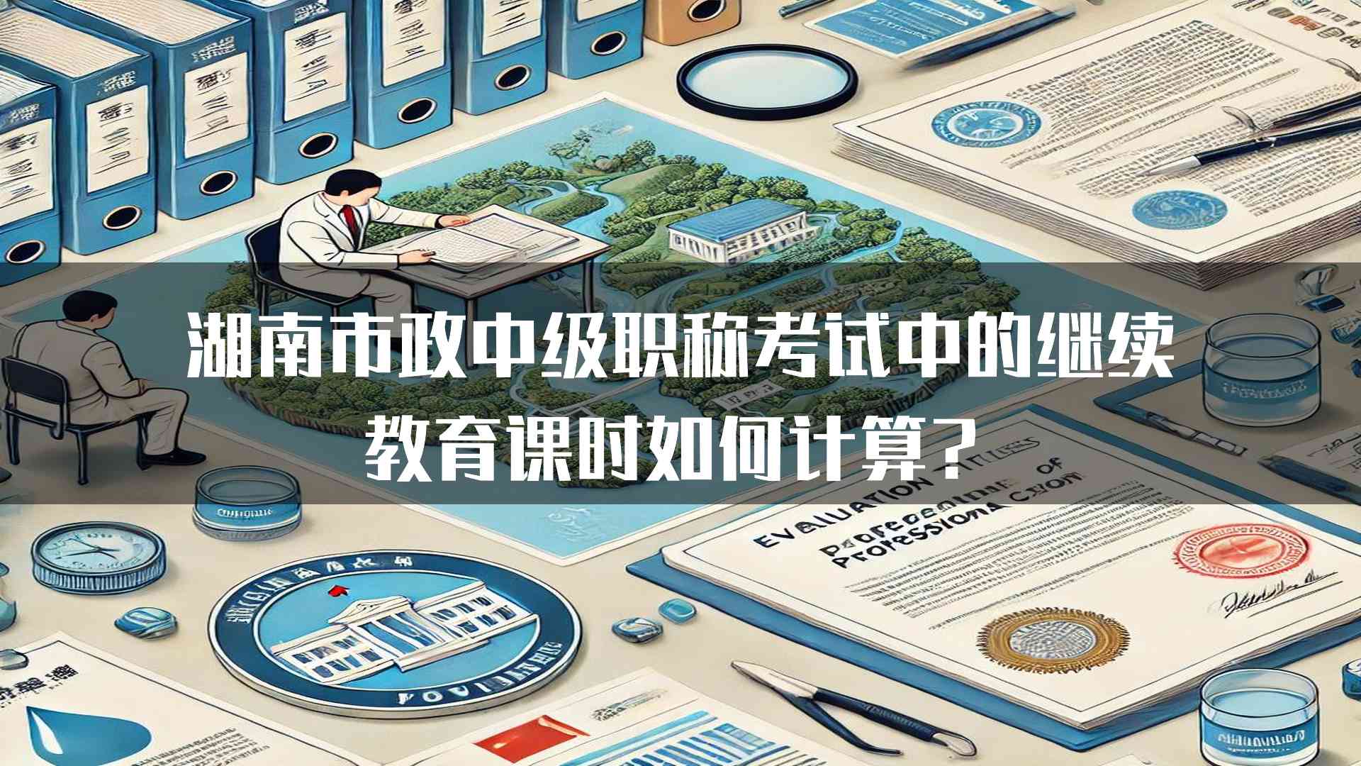 湖南市政中级职称考试中的继续教育课时如何计算？