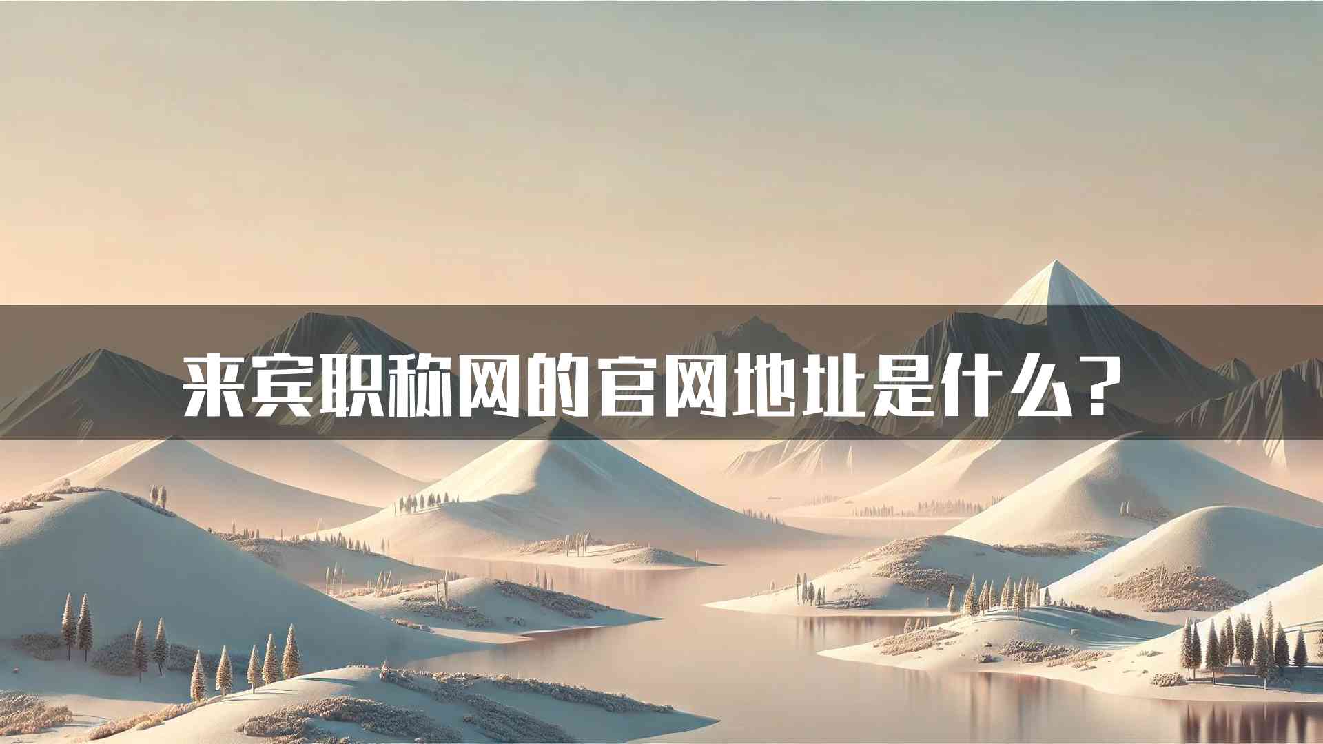 来宾职称网的官网地址是什么？