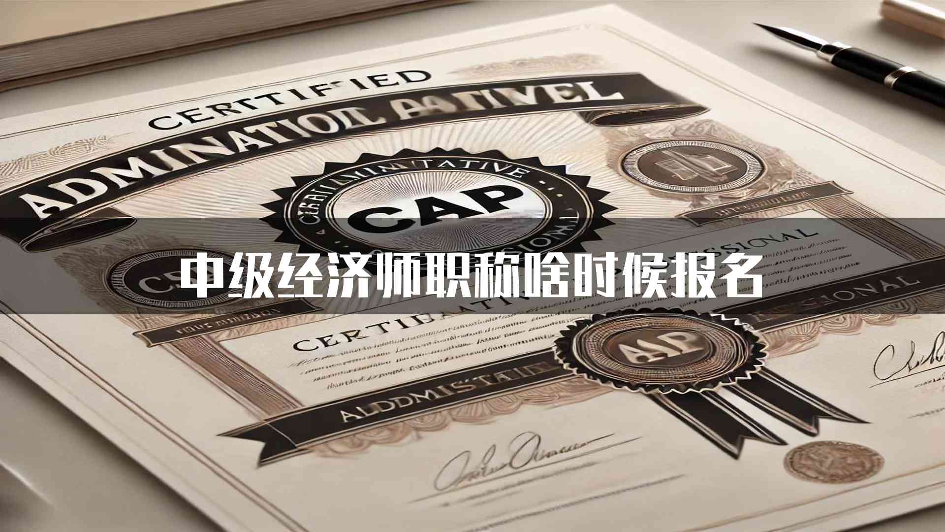 中级经济师职称啥时候报名