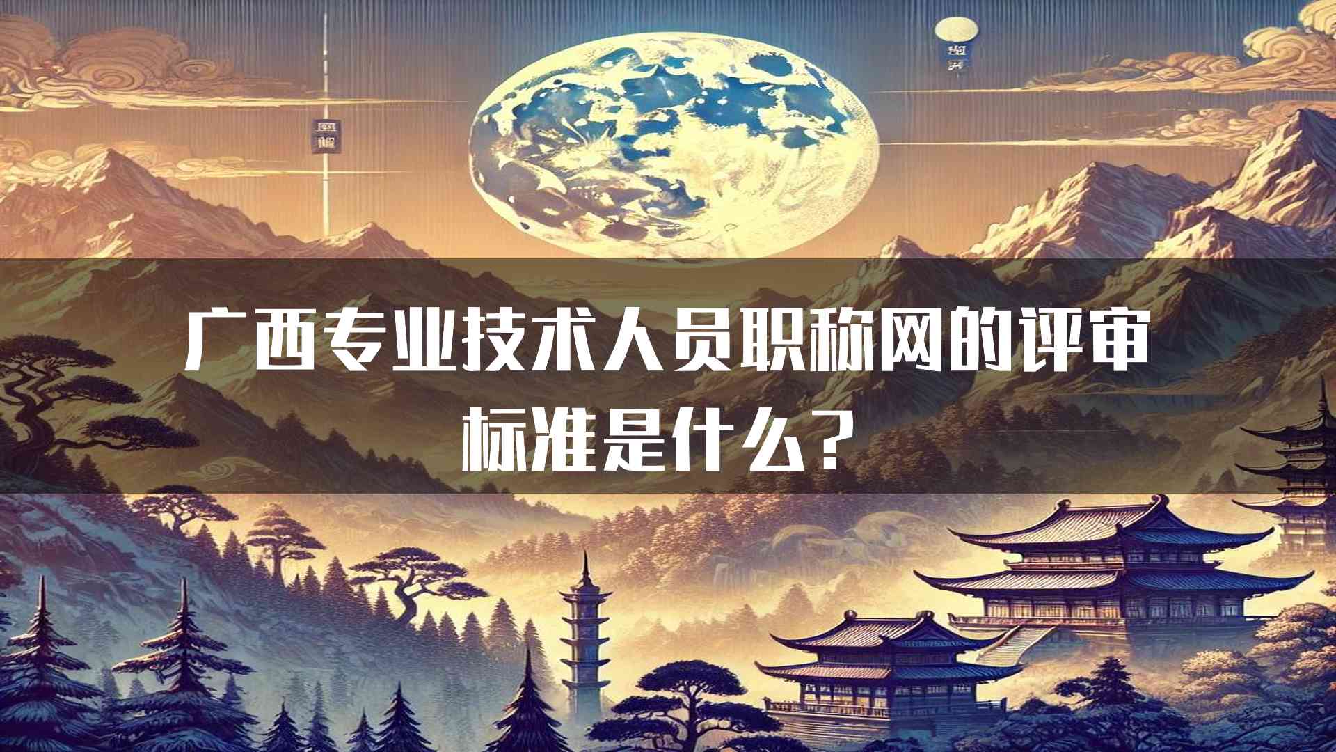 广西专业技术人员职称网的评审标准是什么？