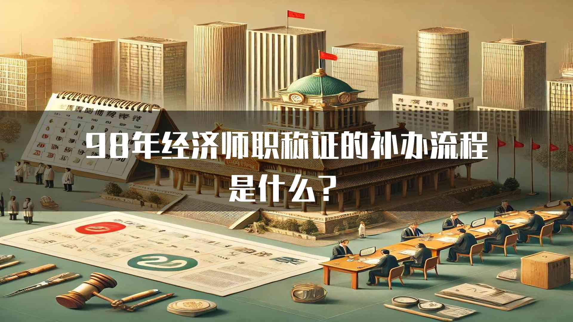 98年经济师职称证的补办流程是什么？