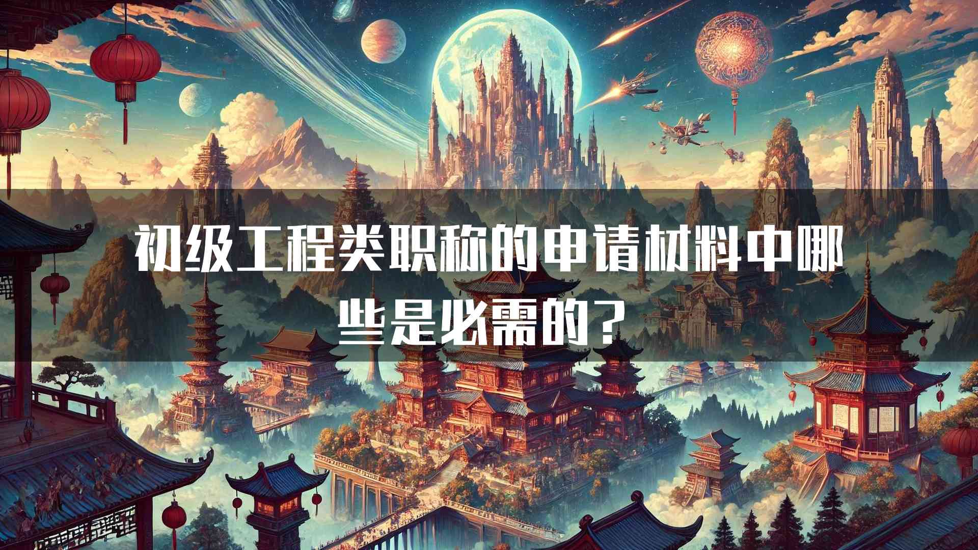 初级工程类职称的申请材料中哪些是必需的？