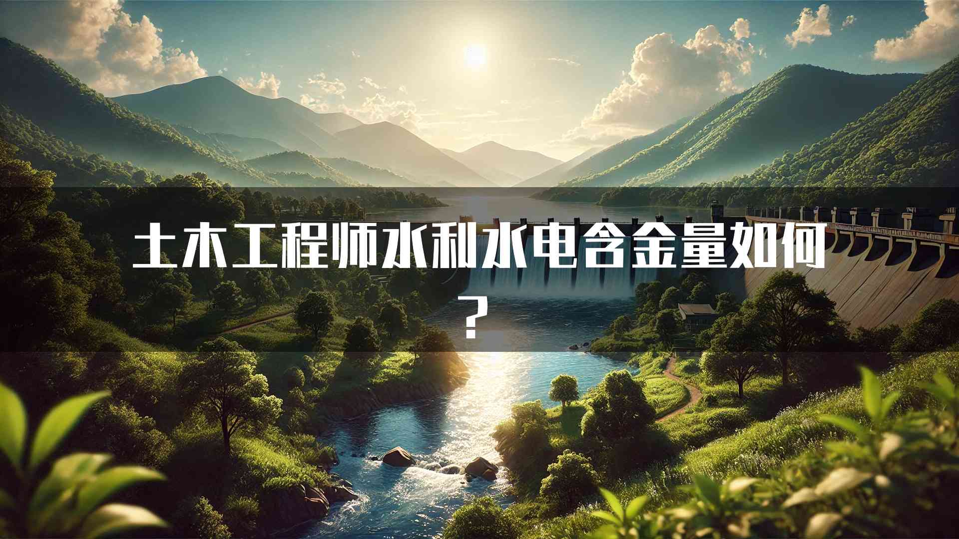 土木工程师水利水电含金量如何？