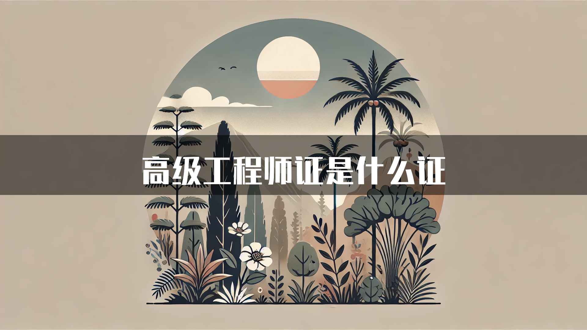 高级工程师证是什么证