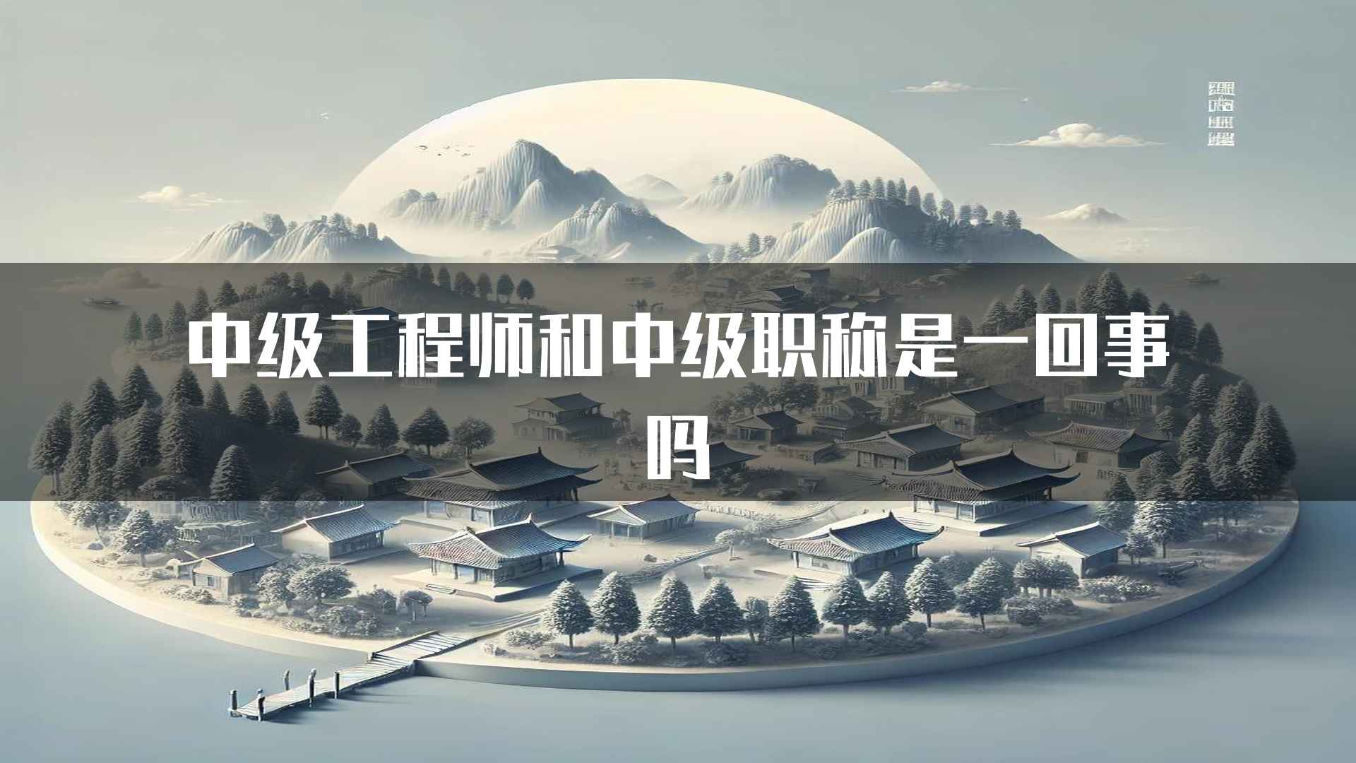 中级工程师和中级职称是一回事吗