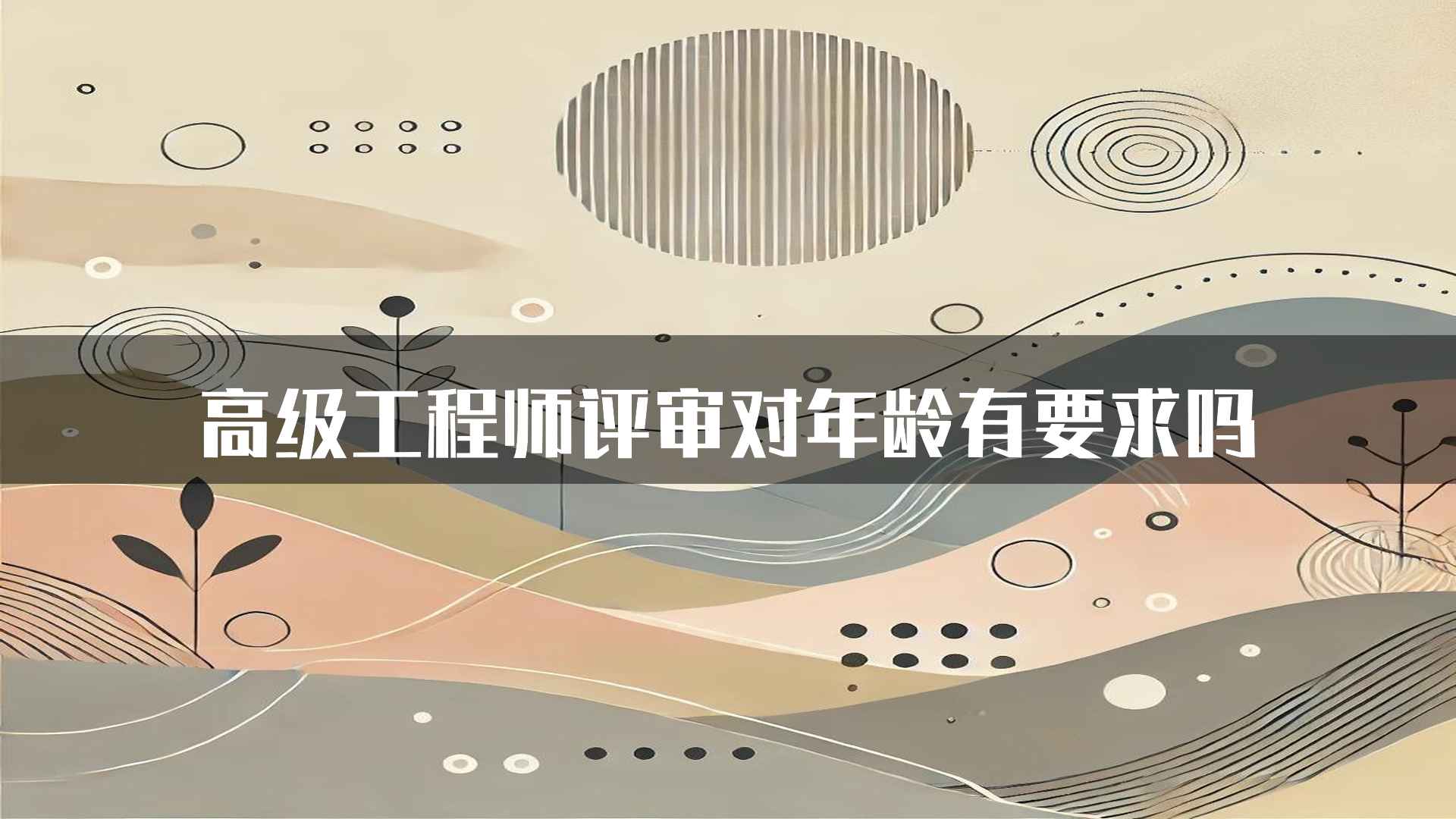 高级工程师评审对年龄有要求吗