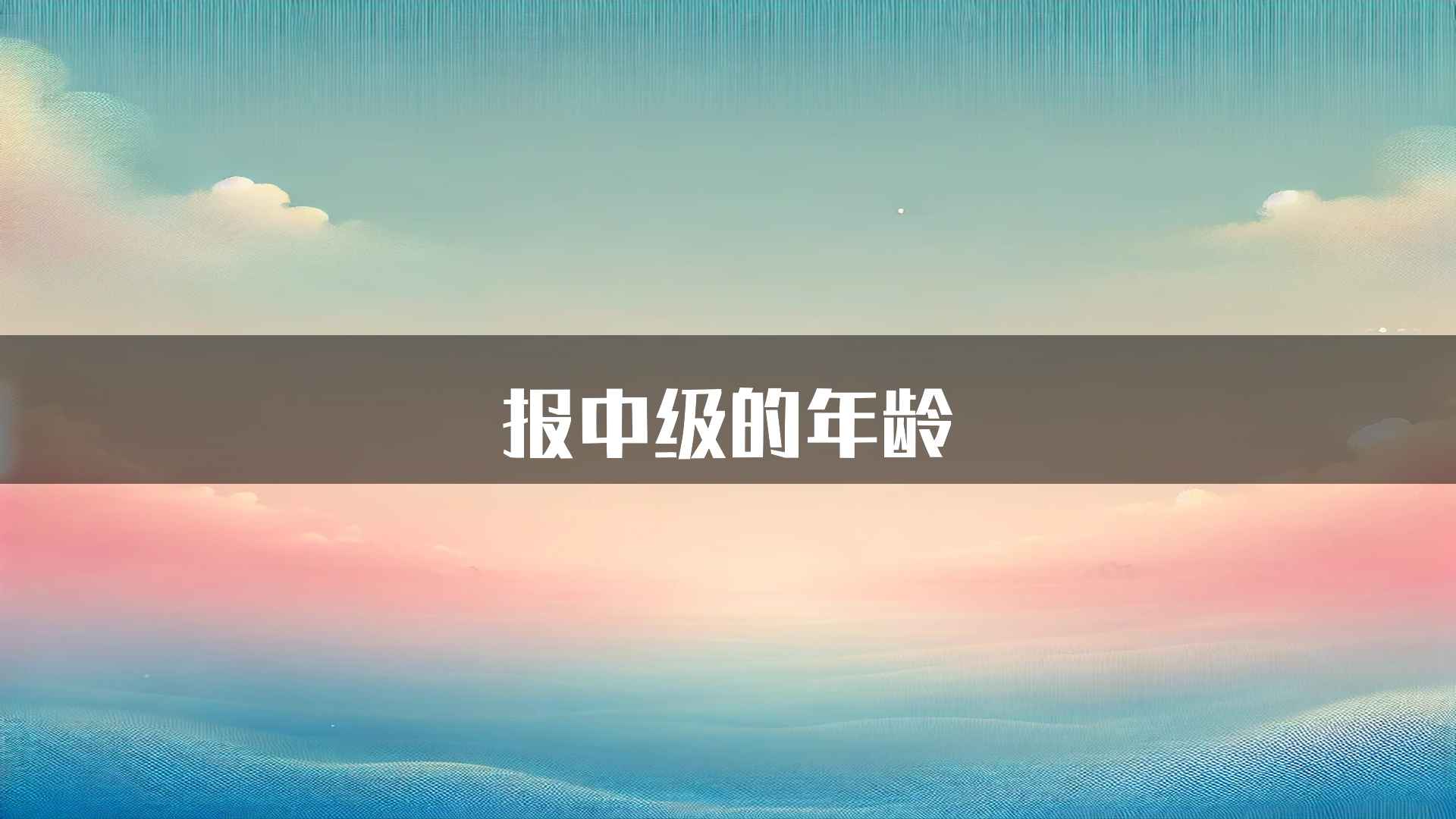 报中级的年龄