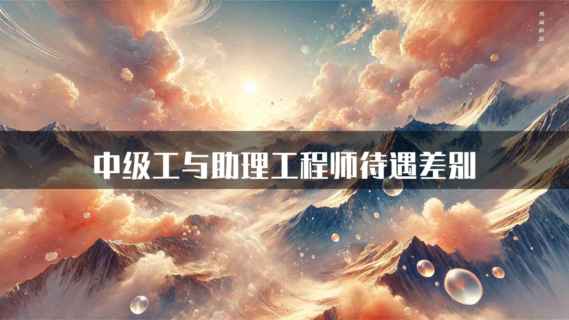 中级工与助理工程师待遇差别