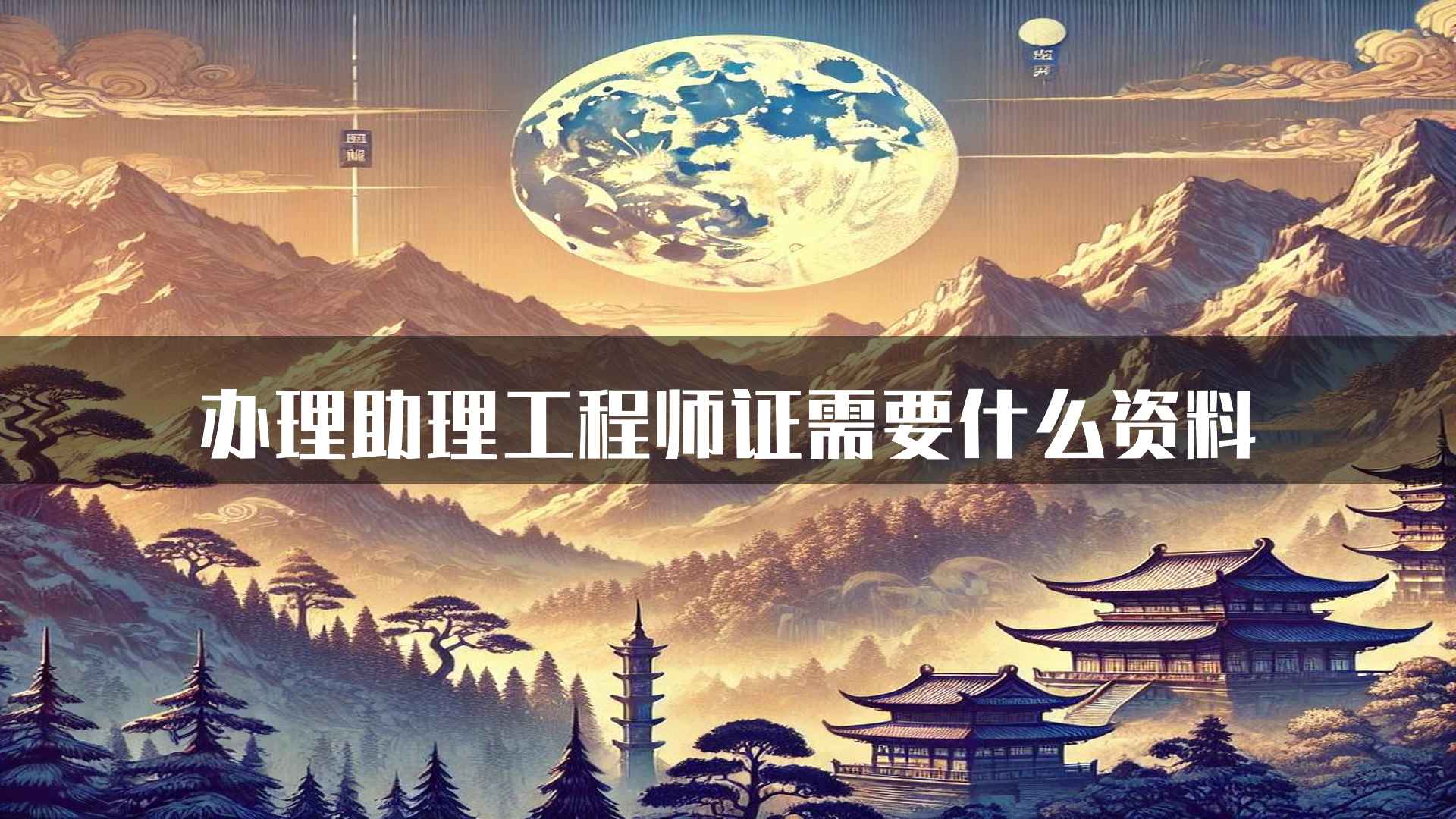 办理助理工程师证需要什么资料