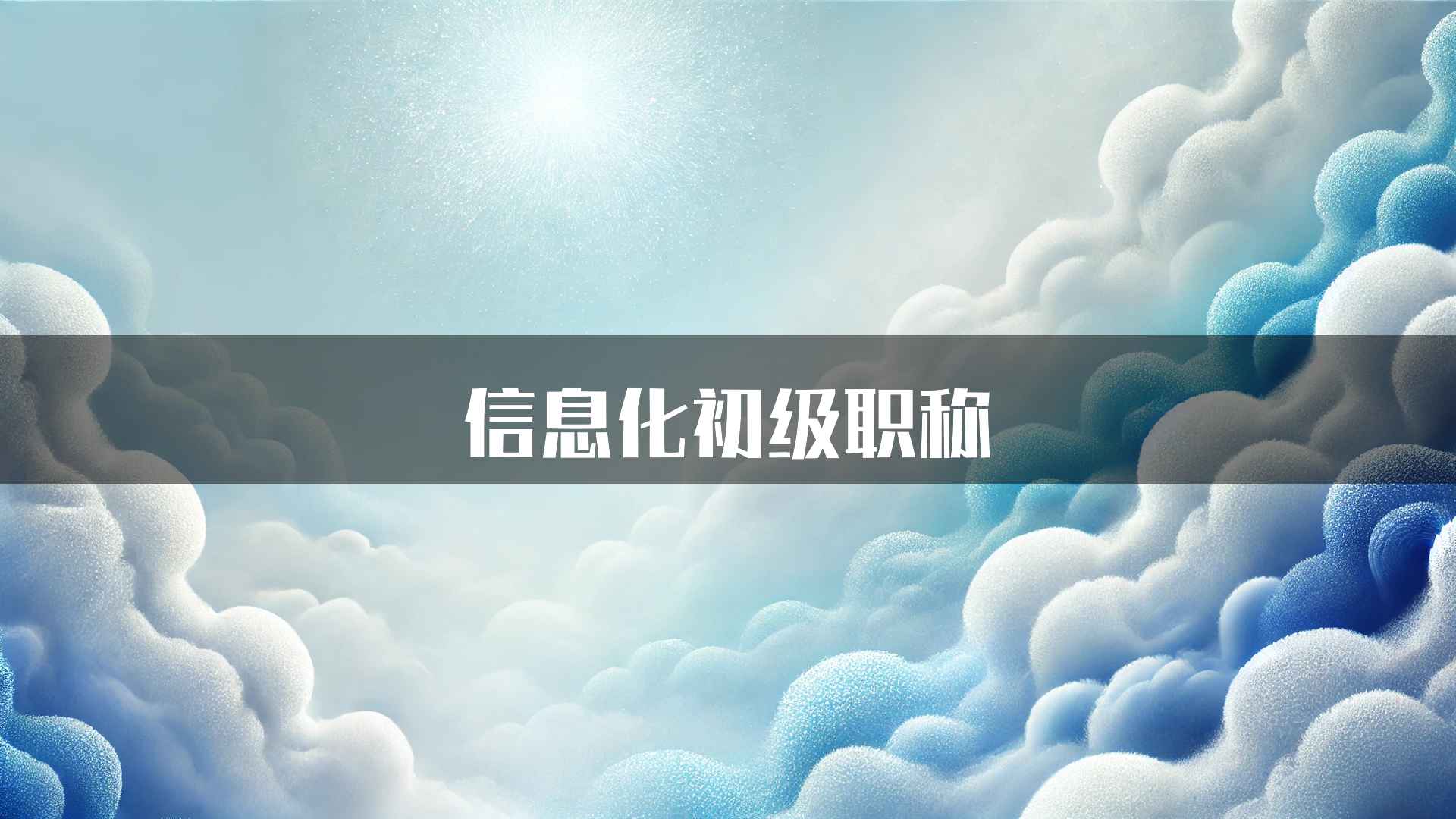 信息化初级职称