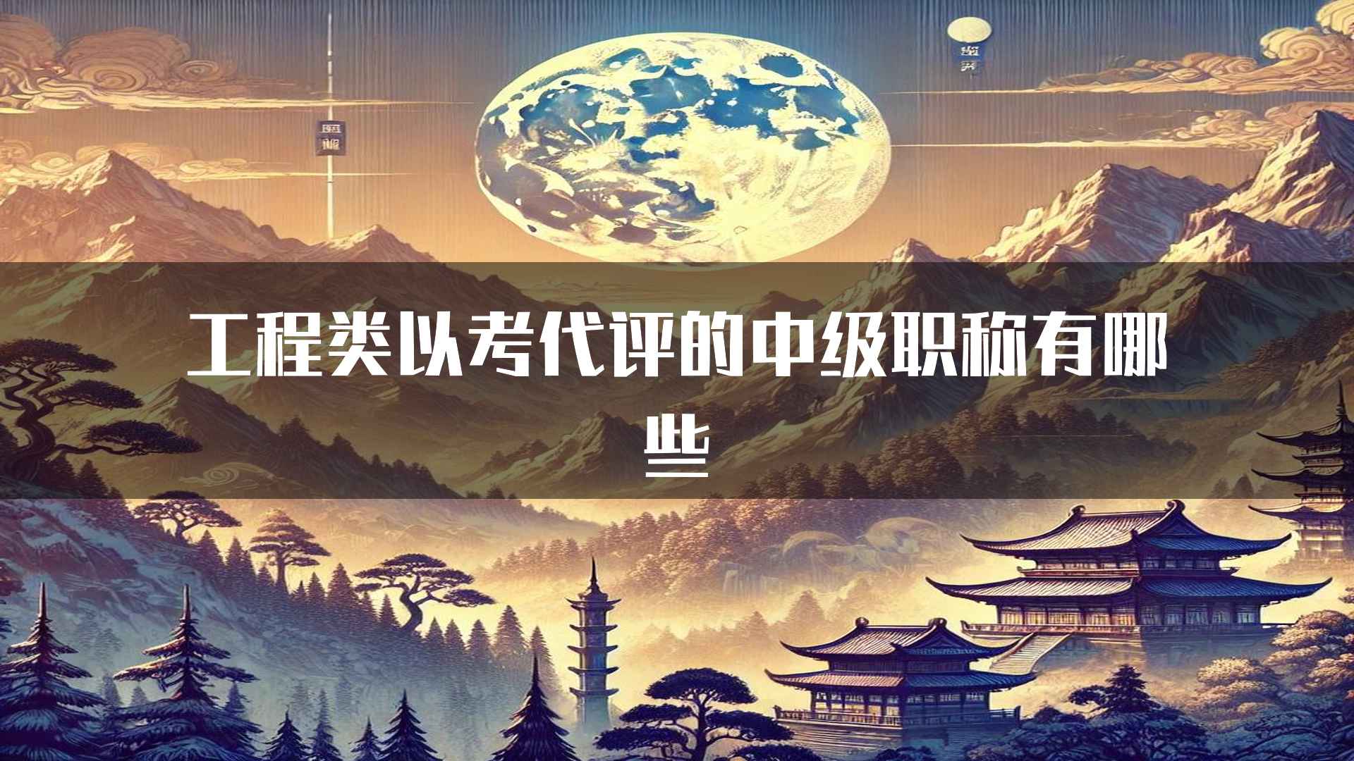 工程类以考代评的中级职称有哪些