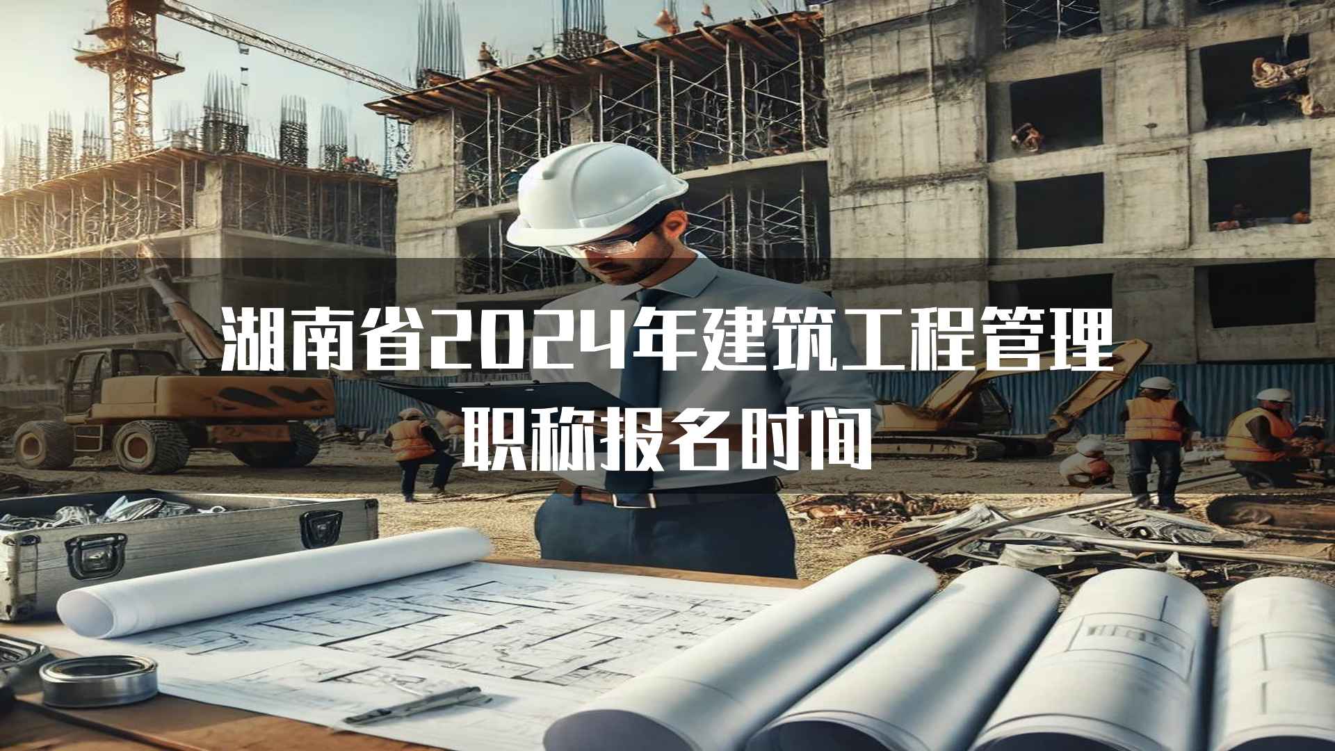 湖南省2024年建筑工程管理职称报名时间