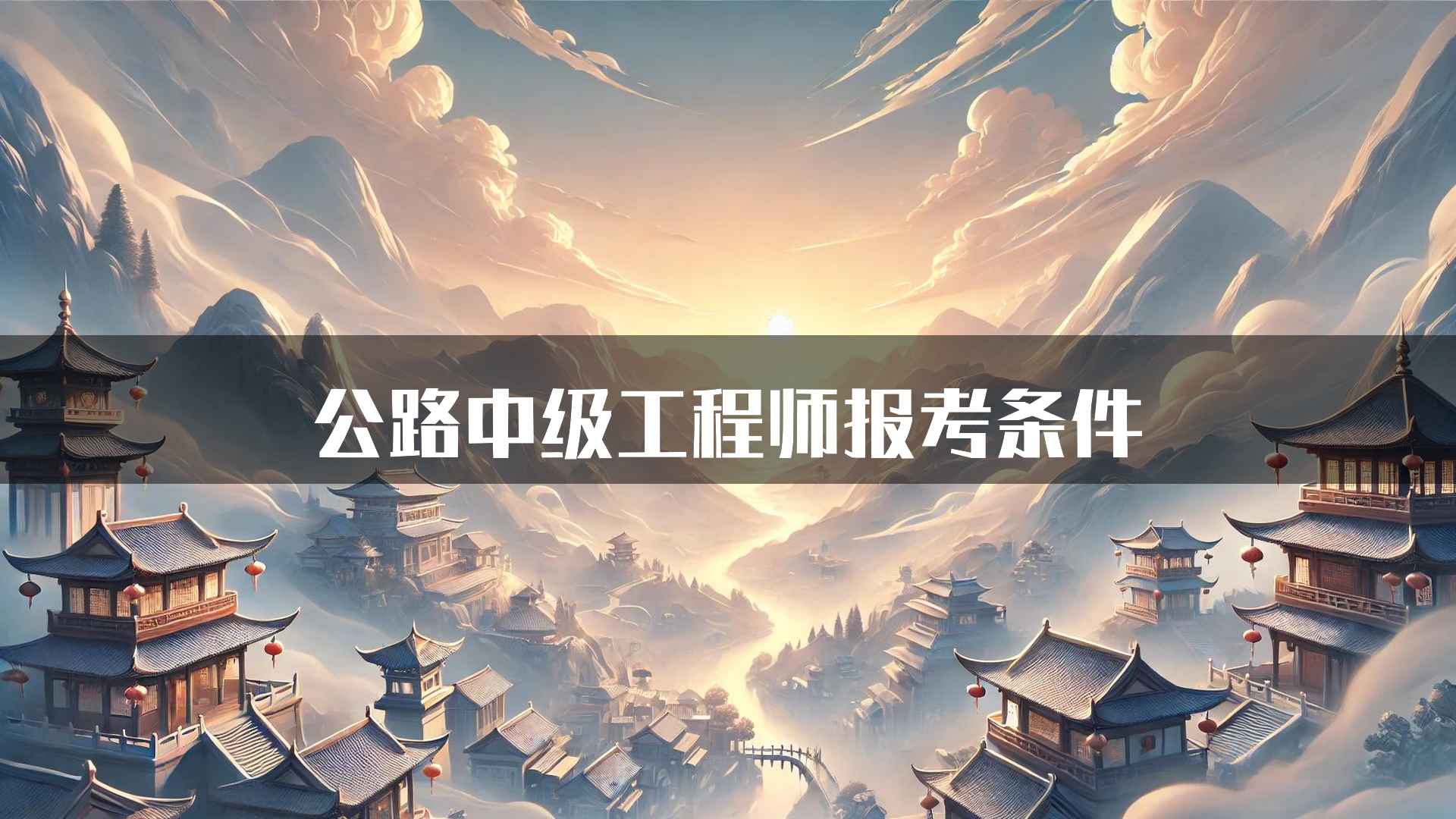 公路中级工程师报考条件