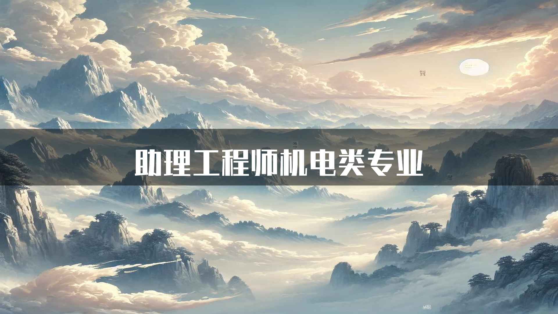 助理工程师机电类专业