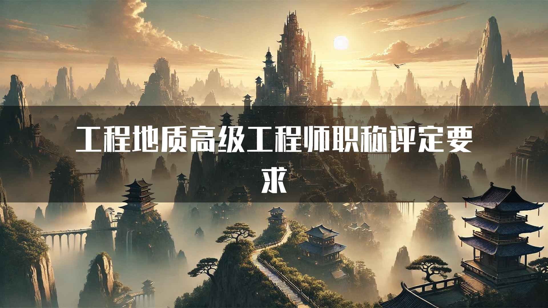 工程地质高级工程师职称评定要求