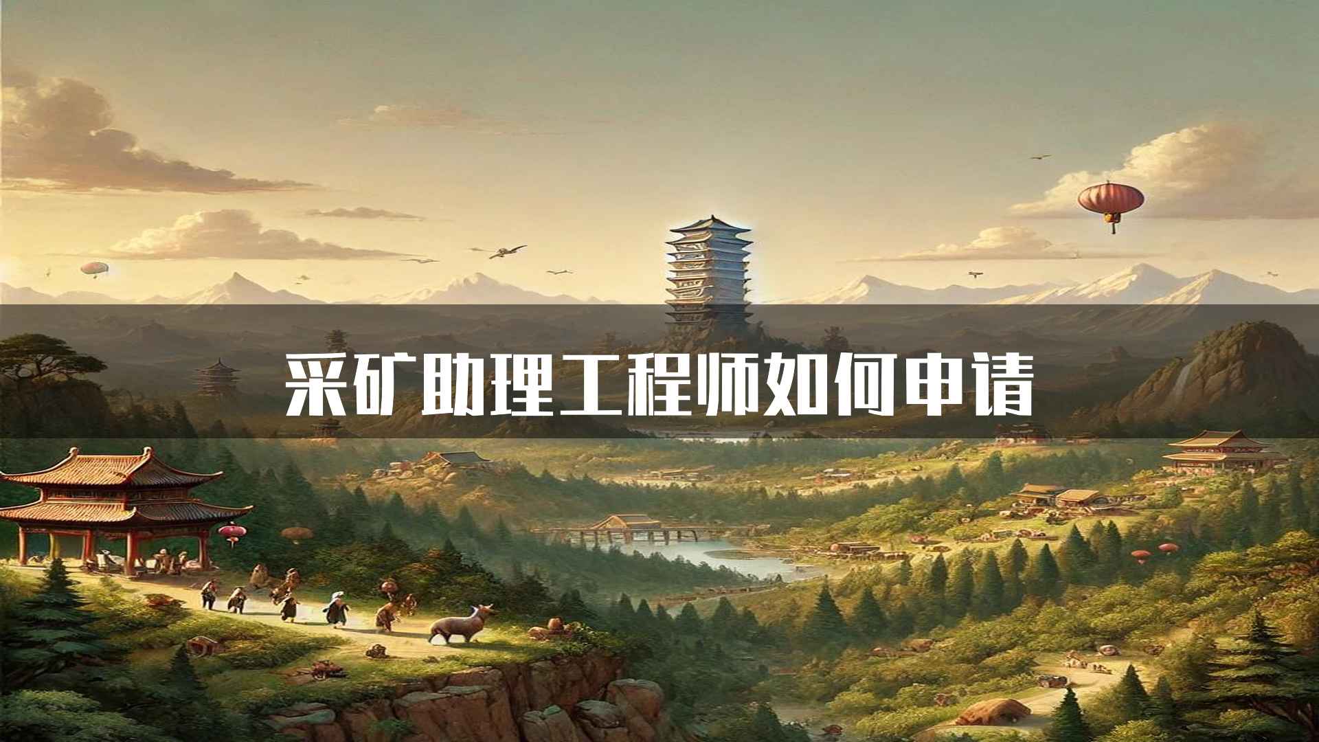 采矿助理工程师如何申请