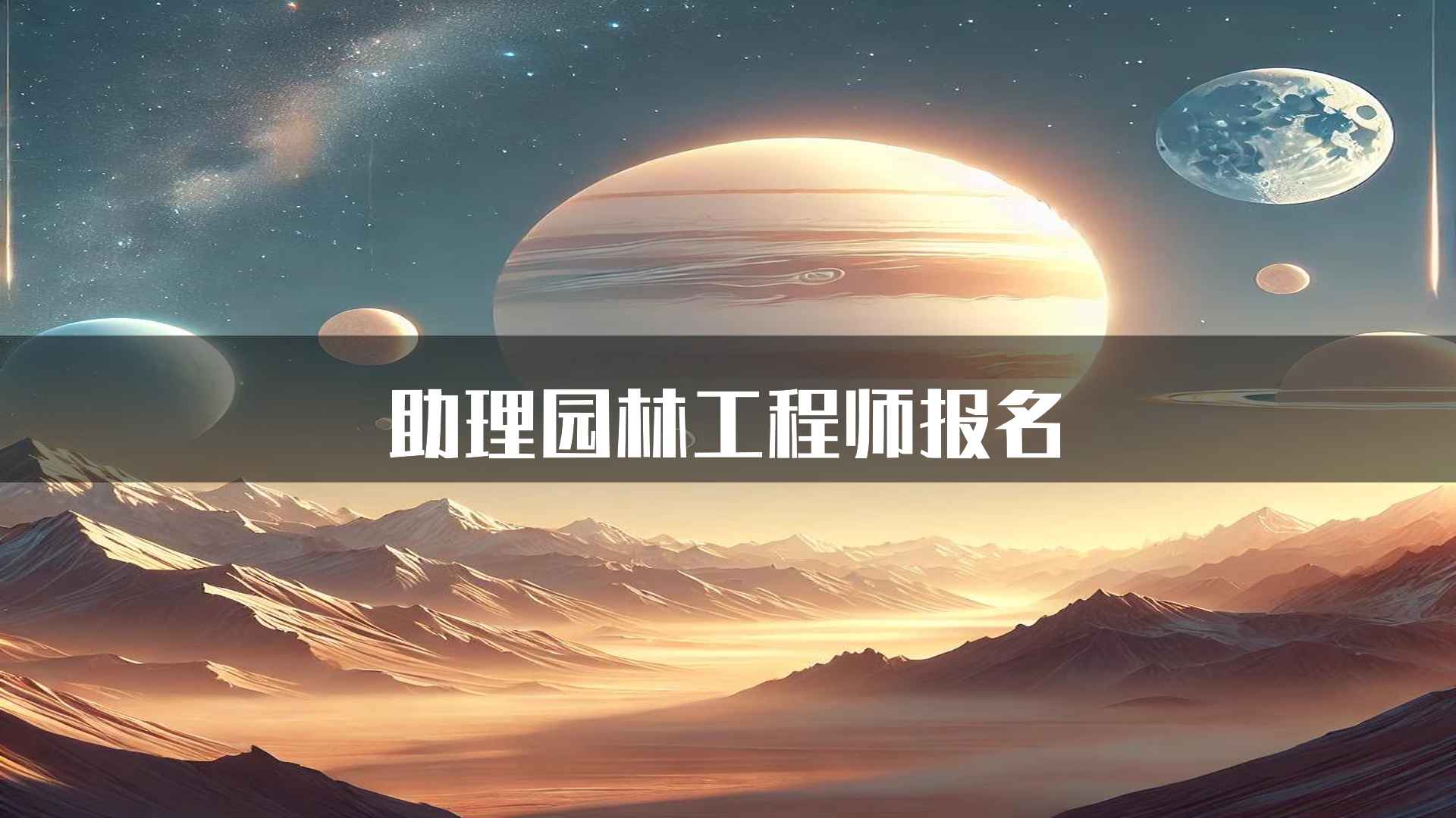 助理园林工程师报名