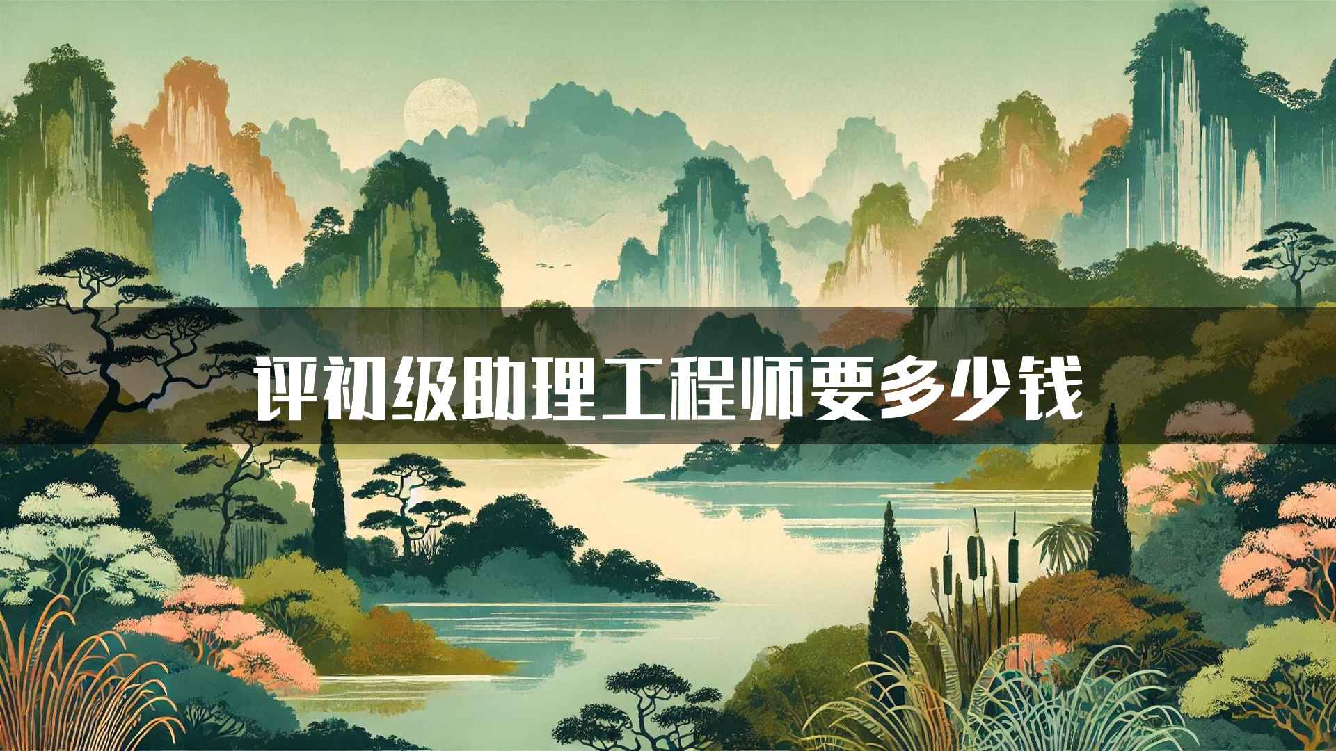 评初级助理工程师要多少钱