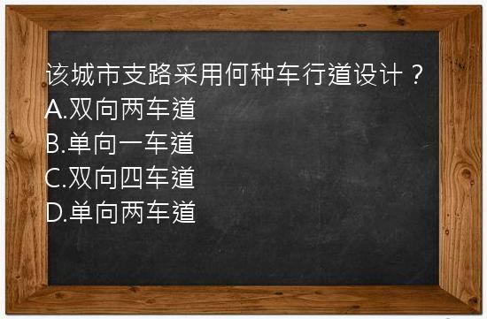 该城市支路采用何种车行道设计？