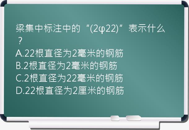 梁集中标注中的“(2φ22)”表示什么？