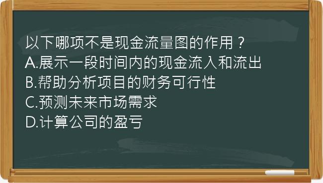 以下哪项不是现金流量图的作用？